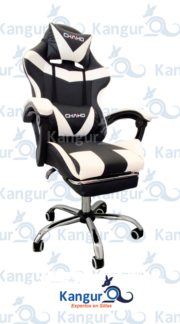 (3306) SILLA GAMER CHAHO 088 NEGRO/BLANCO